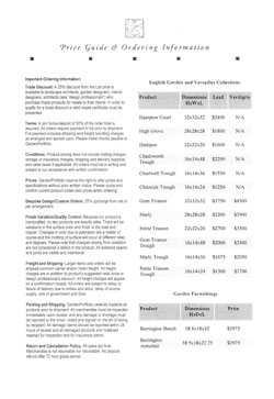 pricesheet